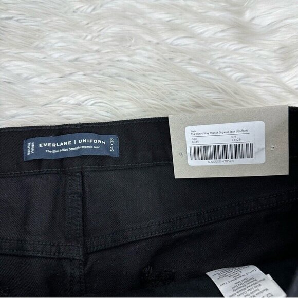 Everlane Uniform Men’s NWT Black The Slim 4-Way Stretch Minimalist Jean W34/L28 - Picture 6 of 13